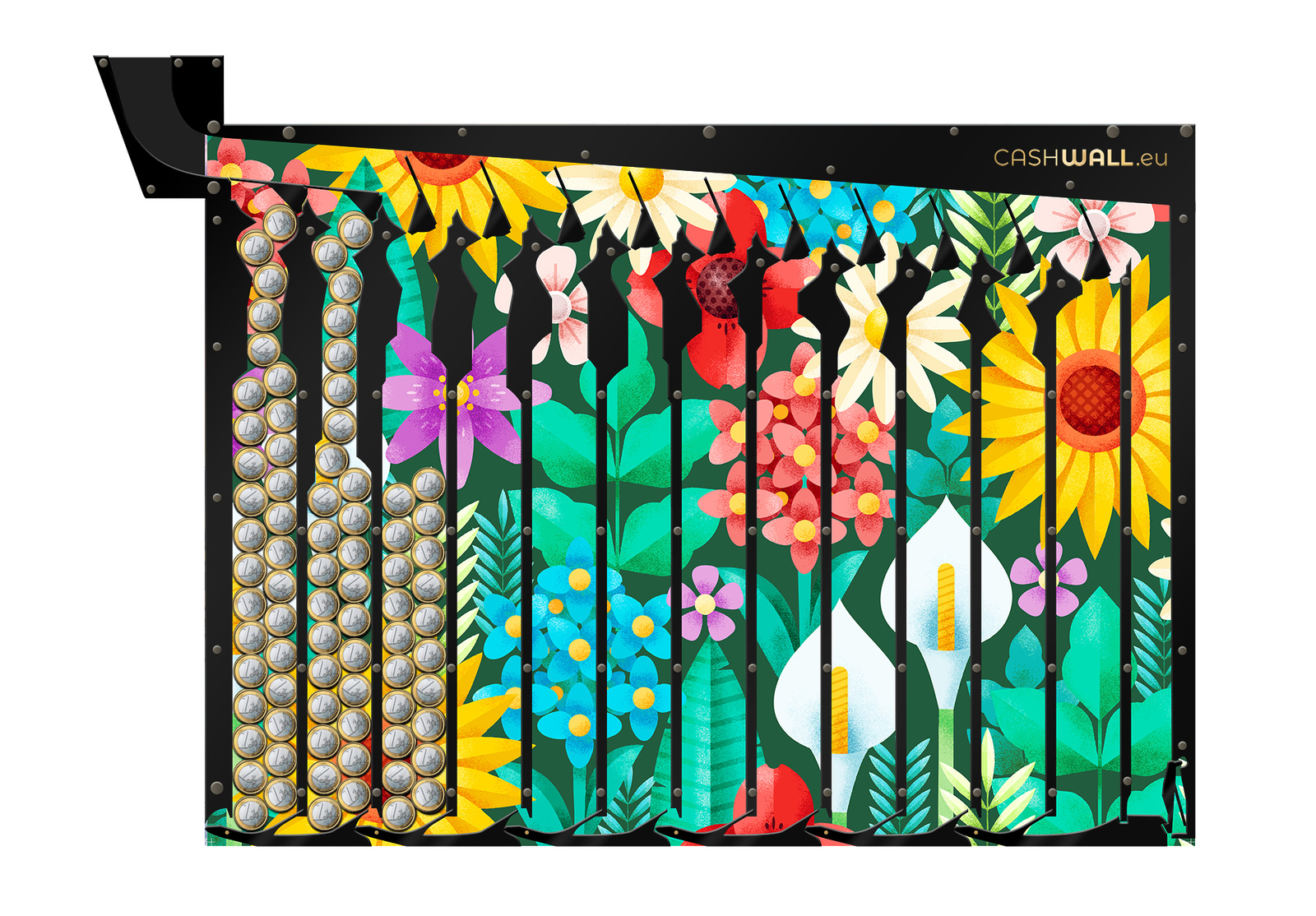 Wandspardose | Blumen | Ideales Geschenk für Blumen-Liebhaber
