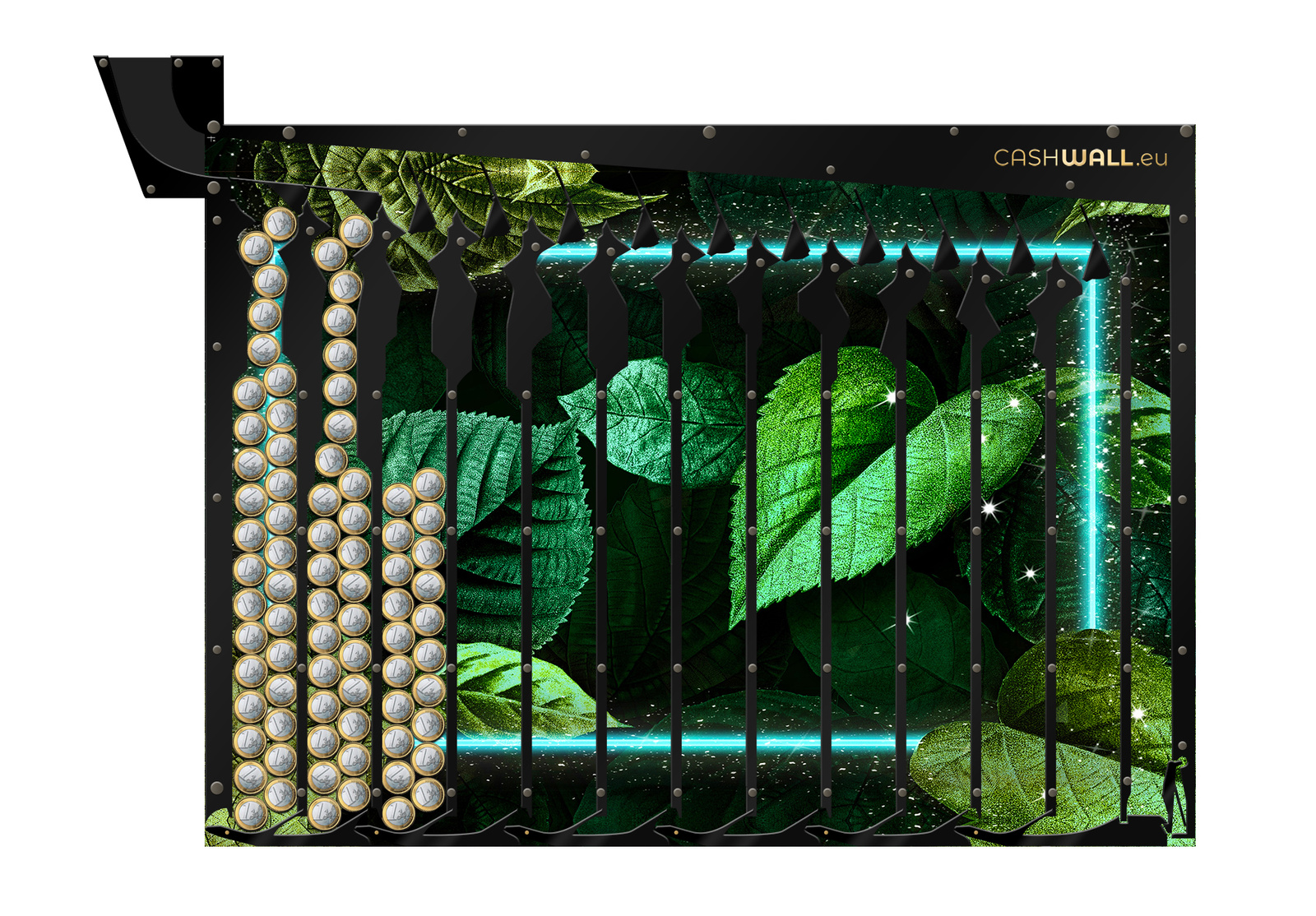 Wand spaarpot | Groene bladeren | Ideaal cadeau voor natuurliefhebbers