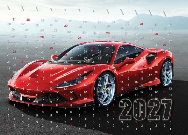 Kalendárový plagát 2027 pre Cashwall – Auto