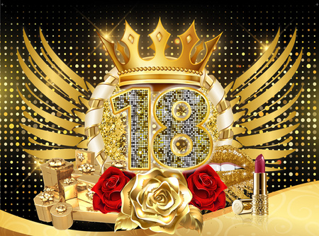 Boîte murale décorative | 18e anniversaire pour filles