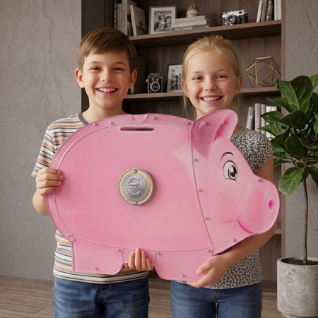 Wandspardose in Schweinchenform – Rosa – 2 Euro