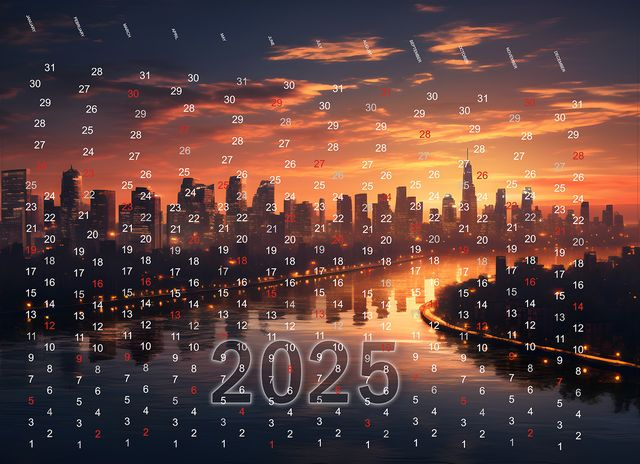 Fono sieninė taupyklė | Kalendorius 2025 m. Miestas - saulėlydis