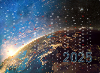 Arrière-plan tirelire murale | calendrier 2025 Terre