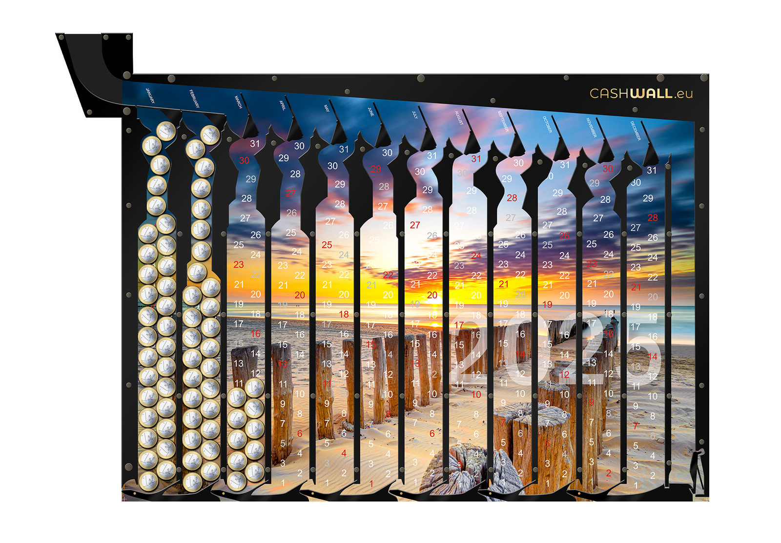 Calendrier 2025 Mer | Paysage marin Tirelire