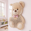 Tirelire murale Ourson avec nœud rose – 2 €