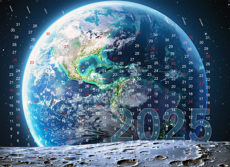 Background wall money box | Calendar 2025 Earth Sphere