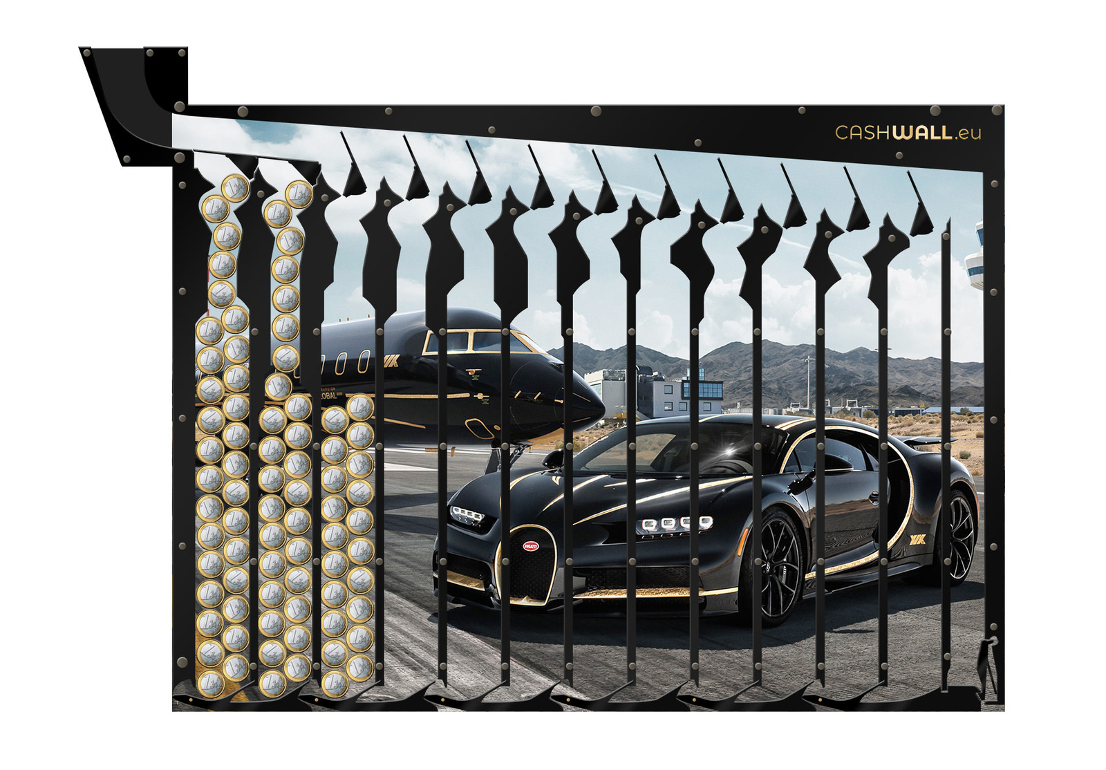 Hucha de pared | Bugatti | Idea de regalo para aficionados a los coches