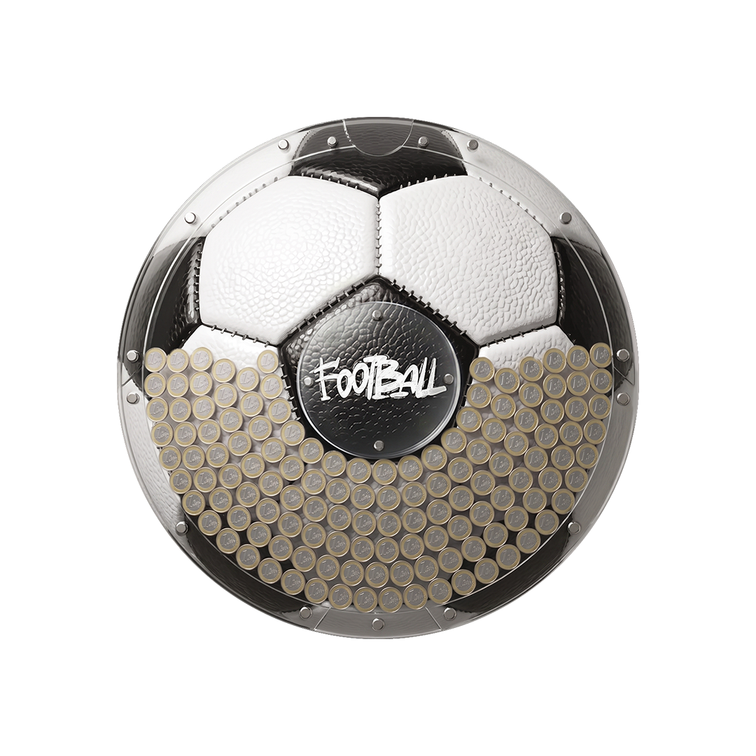 Salvadanaio da parete Pallone da calcio – 1 €