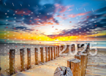 Background wall money box | Calendar 2025 Sea