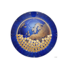 Wandspardose Ball mit Weltkarte – Blau – 2 Euro
