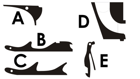 Parts for the money box