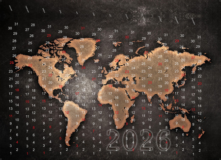 Hintergrund für die Spardose mit dem Motiv Weltkarte 2026