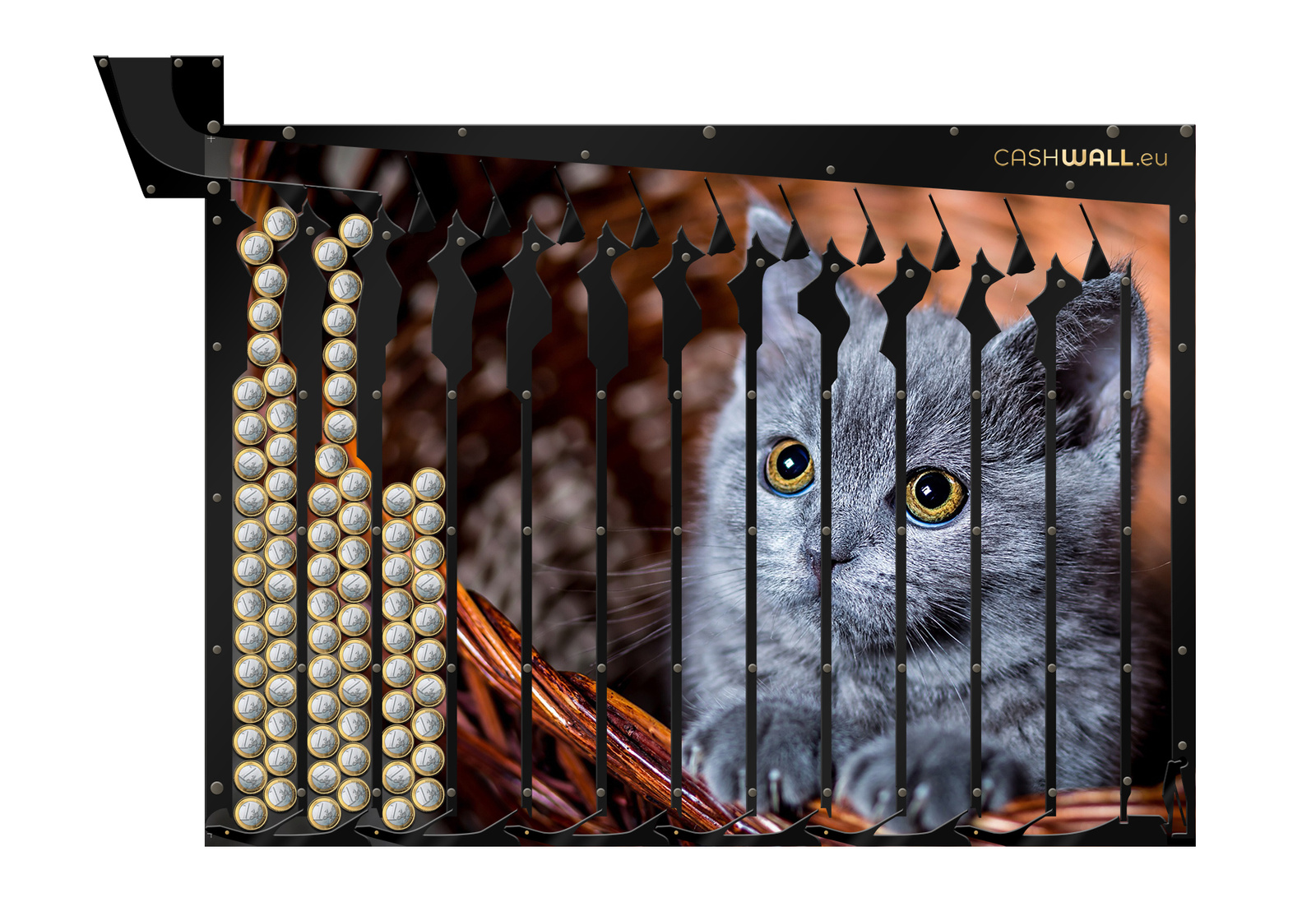Tirelire murale | Chaton | Idée cadeau parfaite pour les fans de chats