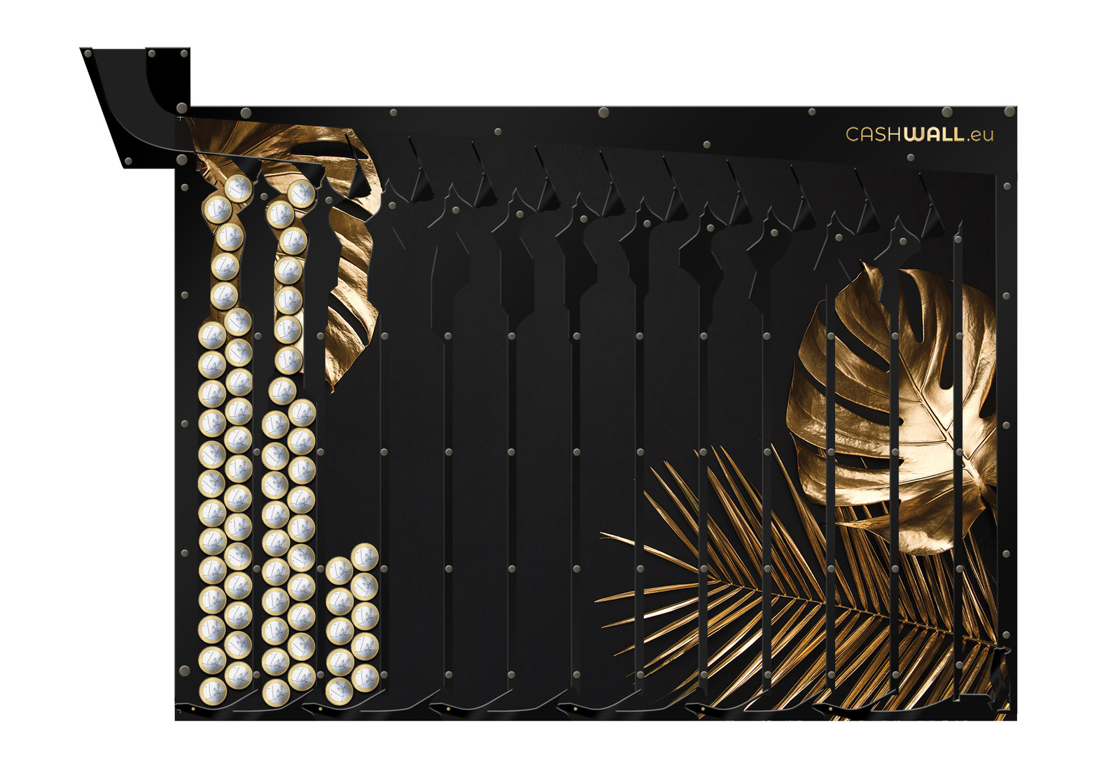 Wandspardose | Goldene Blätter | Ideales Geschenk für jeden Anlass