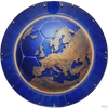 Wall money box Blue ball with world map – 1 €