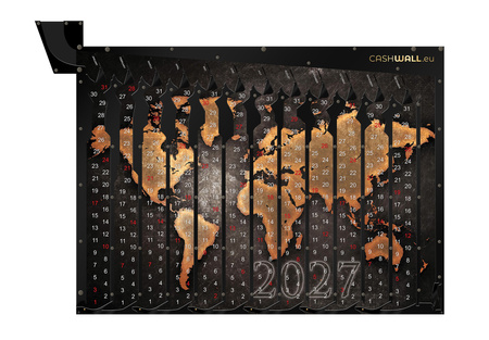 2027 Calendar Money Box World Map – 1 €