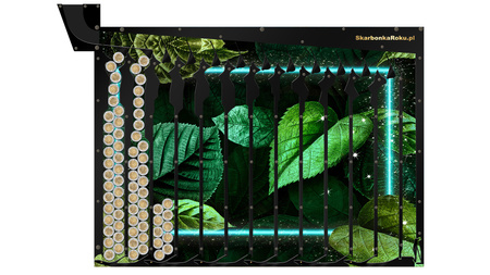 Hucha de pared | Hojas verdes | Regalo ideal para los amantes de la naturaleza