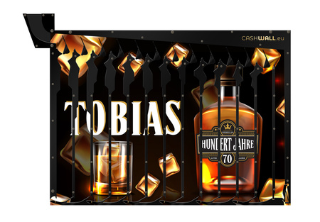 Tirelire murale à offrir | Prénom + Âge Whisky