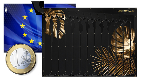 Boîte d'épargne murale | Feuilles d'or | Cadeau idéal pour toute occasion