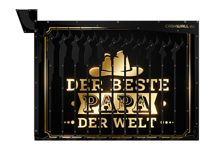Wandspaarpot voor papa | Cadeau voor Vaderdag | 1 Euro munzen