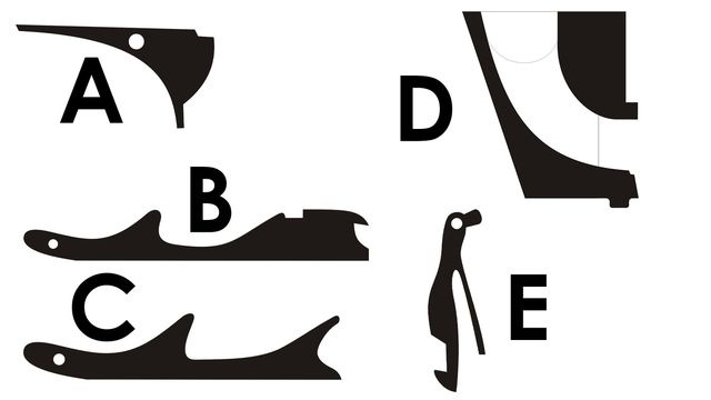 Parts for the money box