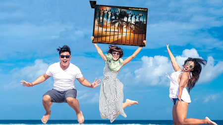 Salvadanaio da parete | Tramonto | Regalo perfetto per gli amanti della spiaggia