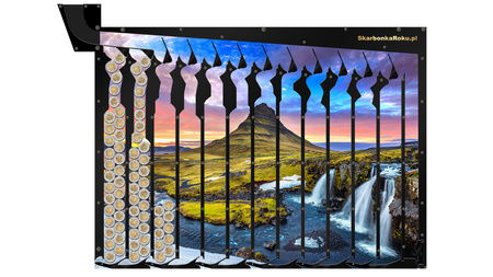 Wall money box | Iceland | Perfect gift with a landscape motif