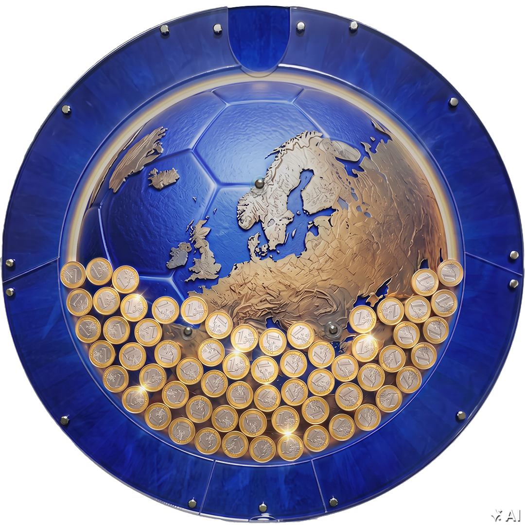 Tirelire murale Ballon bleu avec carte du monde – 1 €