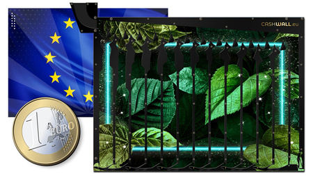 Wall money box | Green leaves | Ideal gift for nature lovers